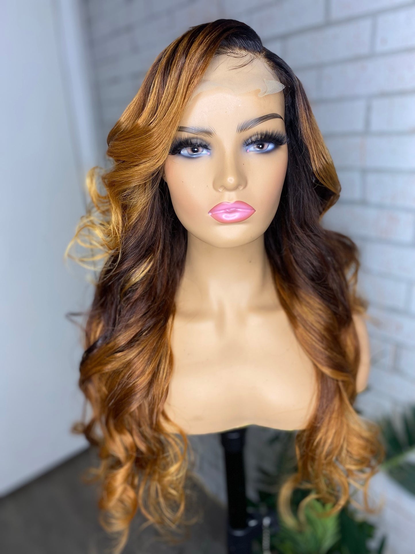 24” Colored Closure Unit with Curls